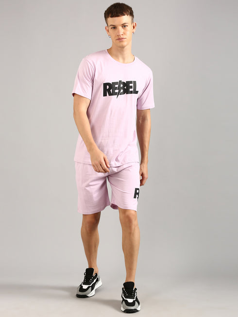 Pink Printed Regular Fit Co-Ords Set
